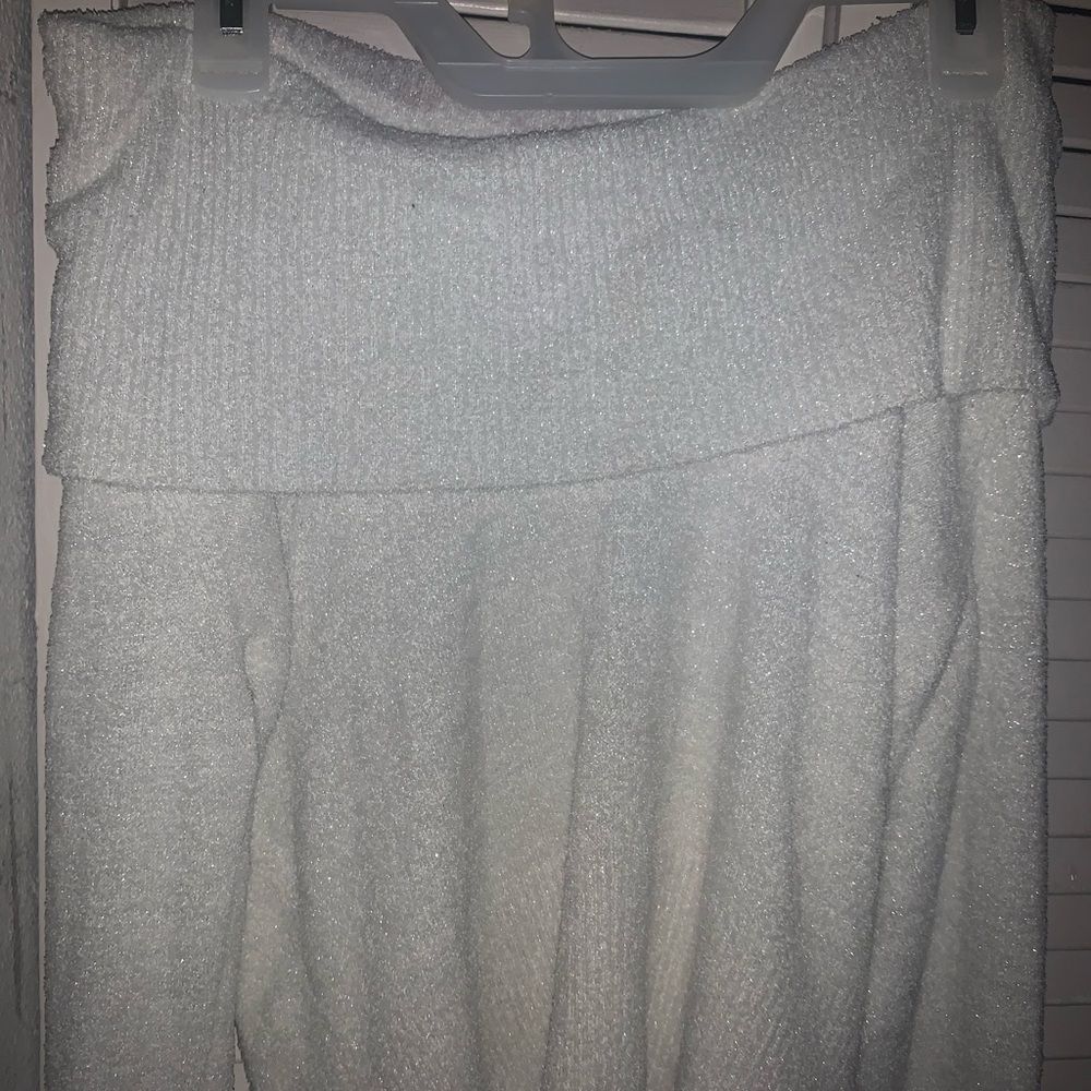Cottagecore Fairycore Off Shoulder White Sparkly Blouse